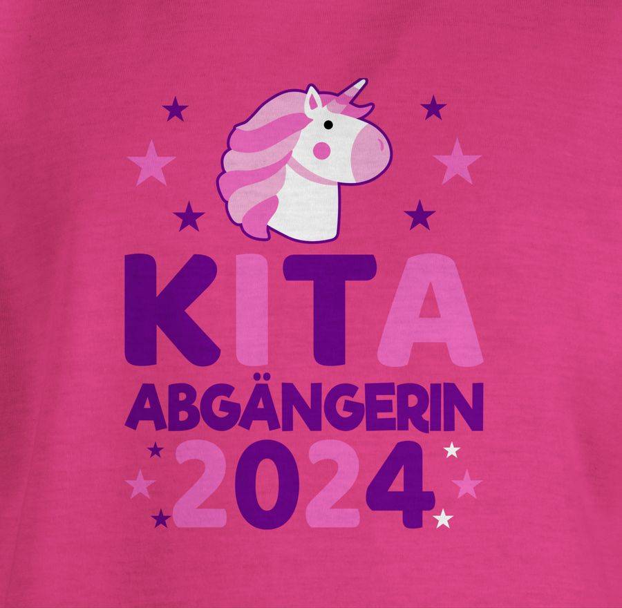 Shirtracer Kita Abgängerin 2024 Rosa/lila Einhorn Sterne Shirts & Mehr Shirtracer
