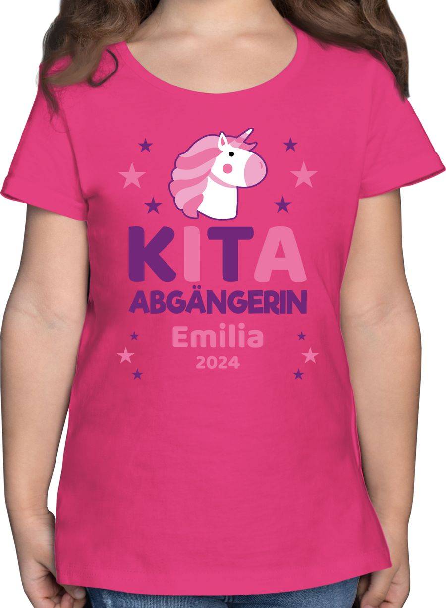 Shirtracer Kita Abgängerin 2024 - rosa lila Einhorn & Sterne Shirts & Mehr Shirtracer