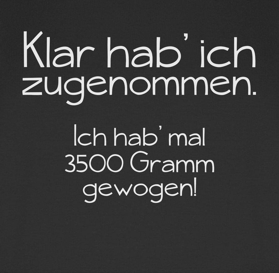 Shirtracer Klar Hab' Ich Zugenommen: Tshirt Turnbeutel Shirtracer