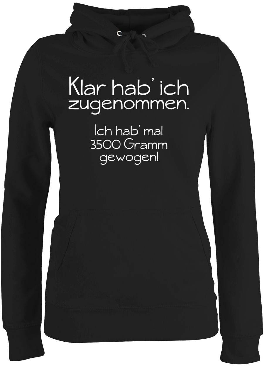 Shirtracer Klar hab' ich zugenommen: Tshirt Turnbeutel Shirtracer