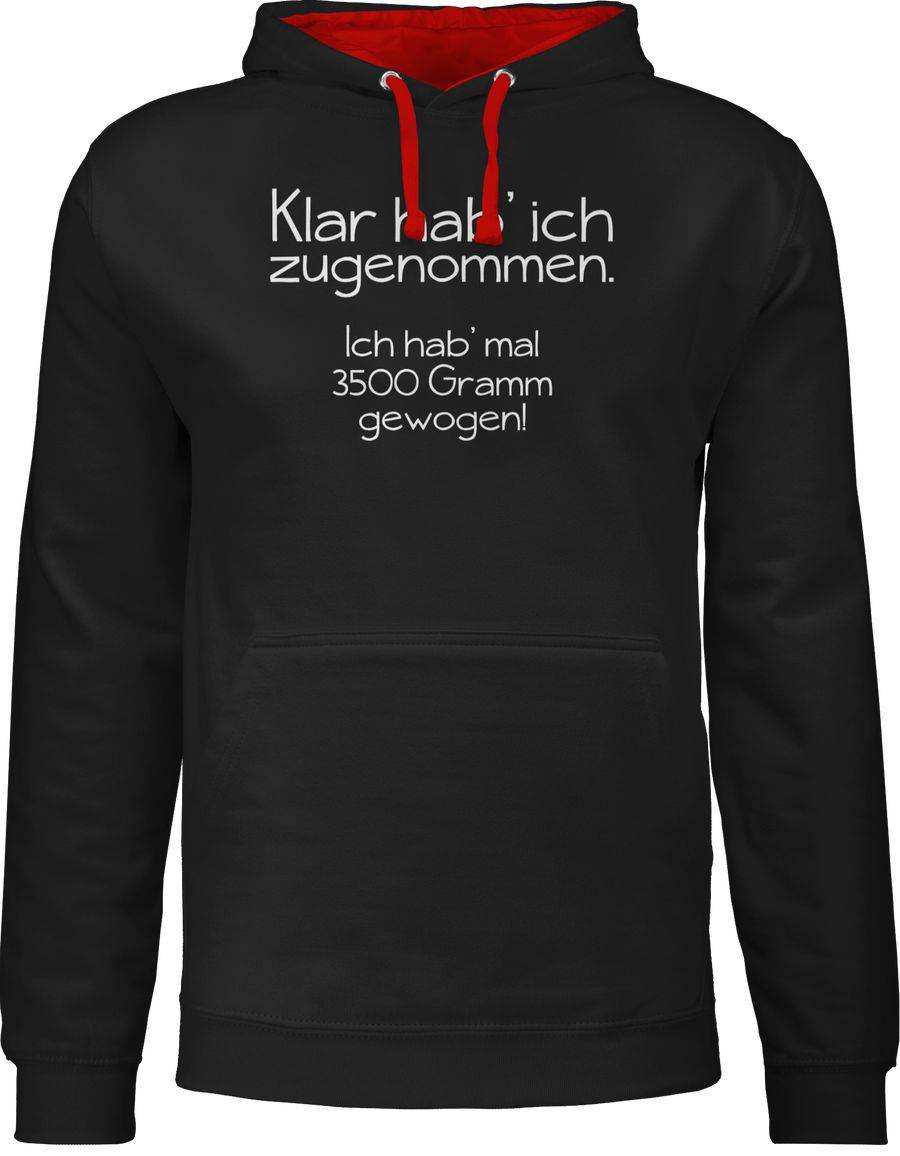 Shirtracer Klar hab' ich zugenommen: Tshirt Turnbeutel Shirtracer