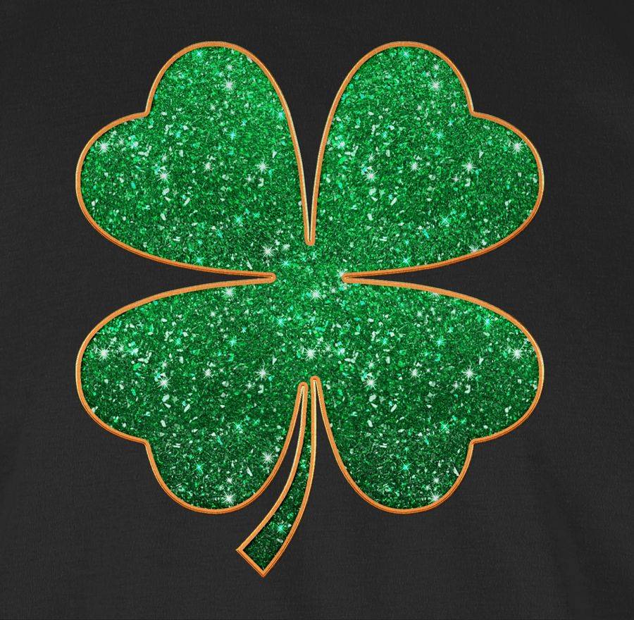 Shirtracer Kleeblatt Glitter Grün: T-Shirt Rucksack Shirtracer