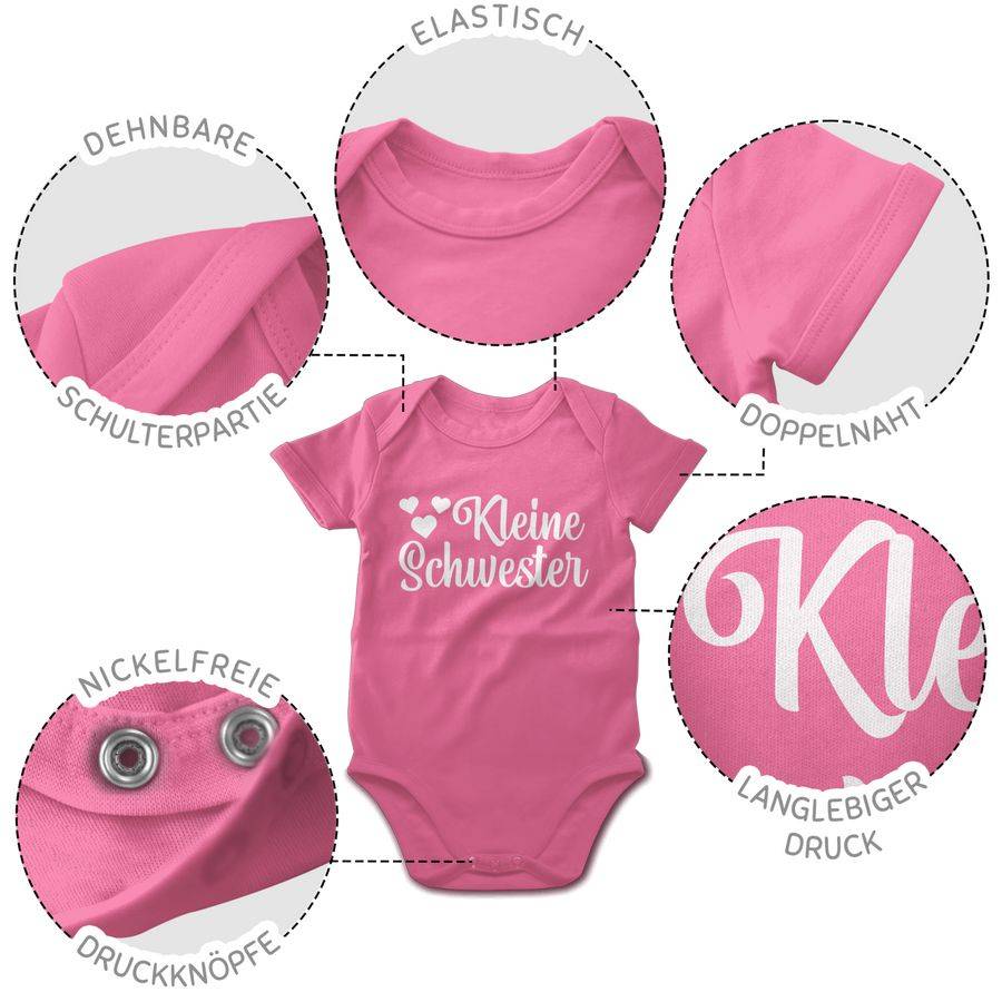 Shirtracer Kleine Schwester Mit Herzen - Weiß Shirts & Mehr Shirtracer