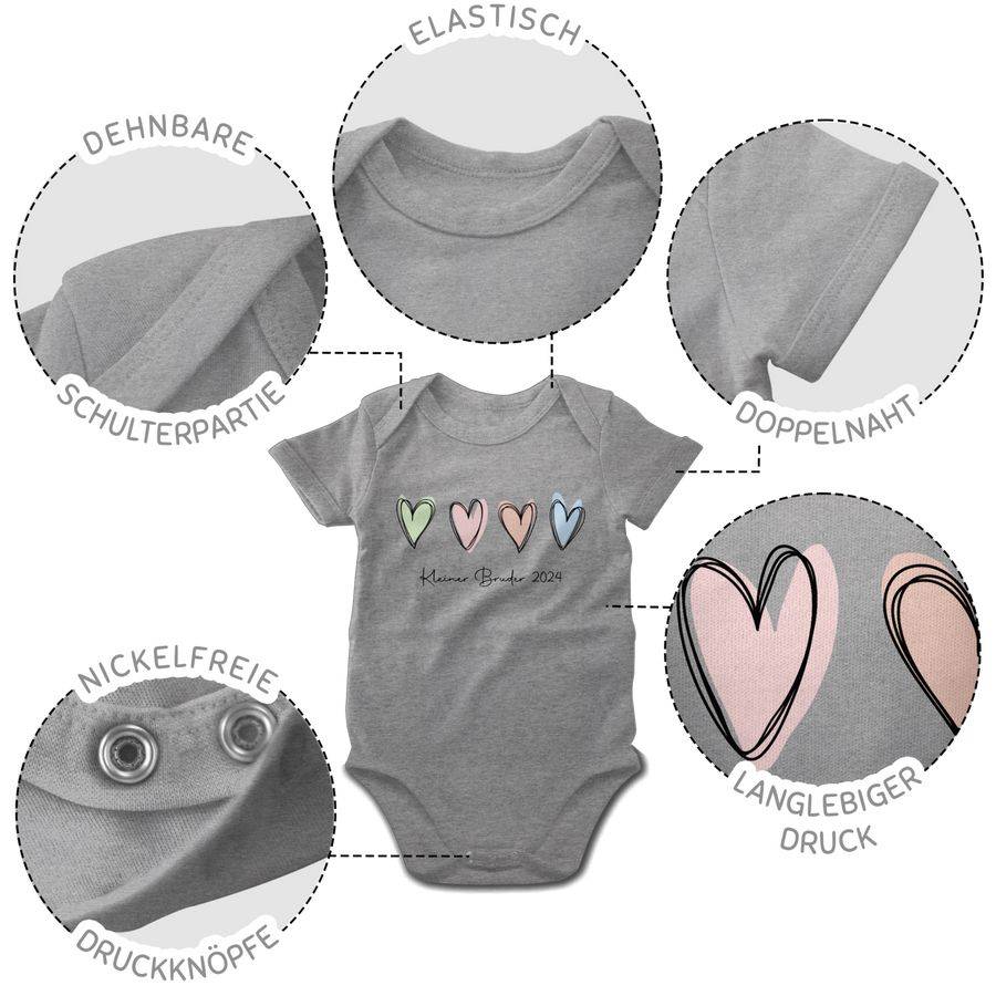 Shirtracer Kleiner Bruder 2024 Little Brother: T-Shirt Turnbeutel Shirtracer