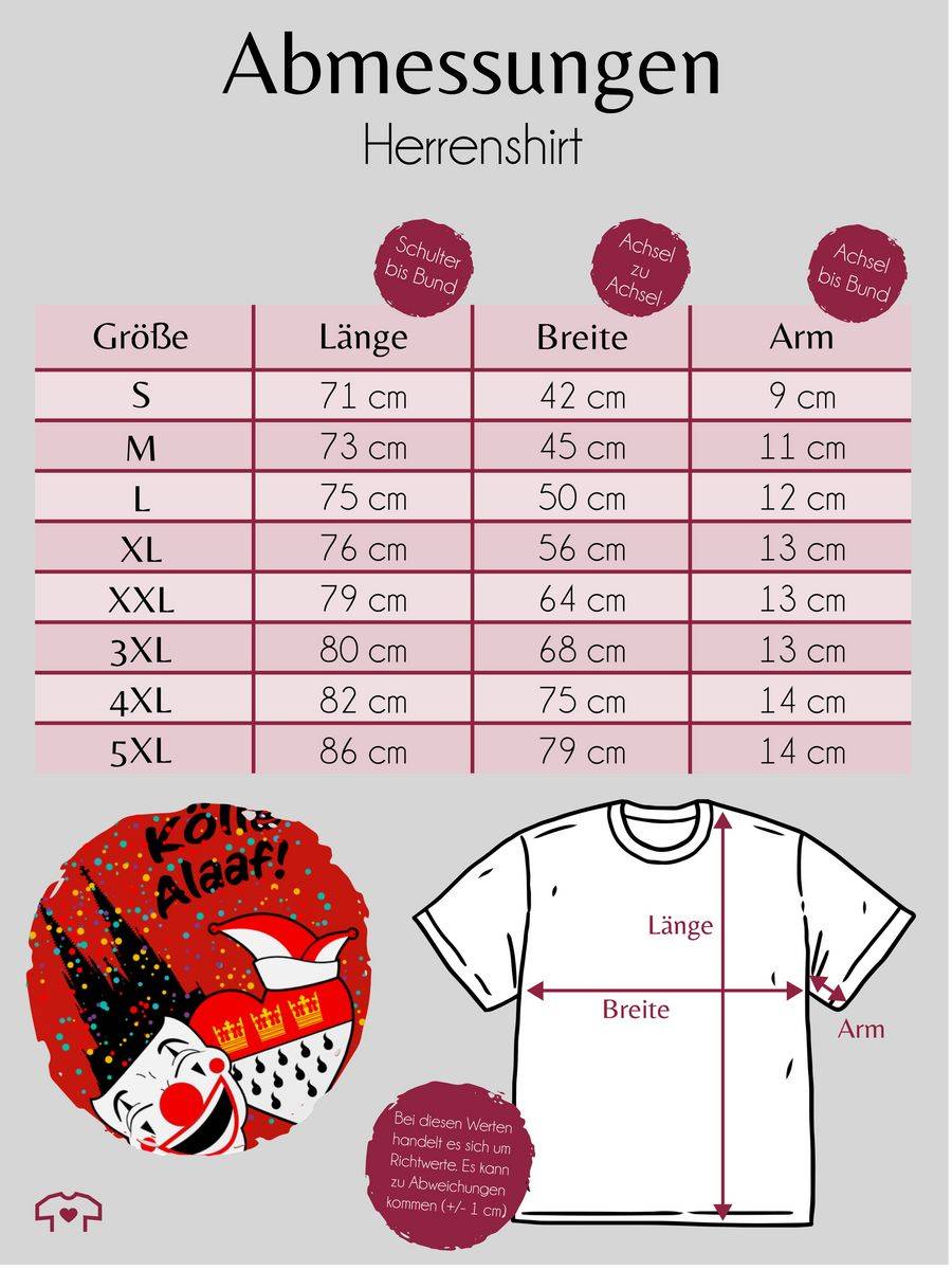 Shirtracer Kölle Alaaf Kostüm Köln Karneval Wappen Jeck Rut Wiees Narren Kölsche Jecken: T- Shirtracer