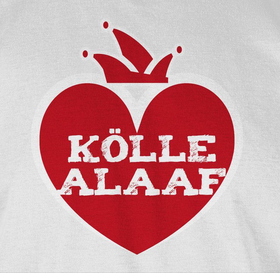 Shirtracer Kölle Alaaf Rot Weiß Version Herz Shirts & Mehr Shirtracer
