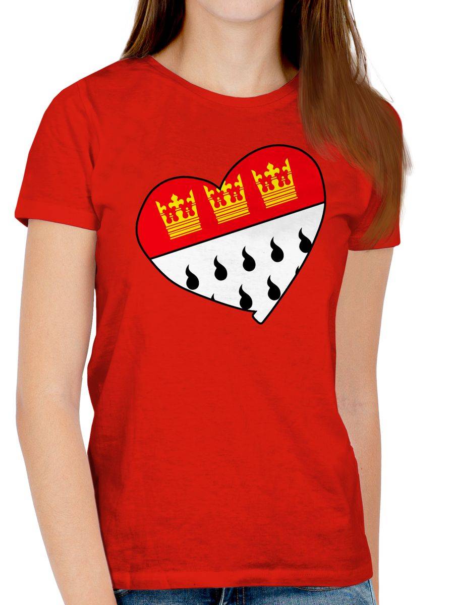 Shirtracer Köln Wappen Herz: T-Shirt Turnbeutel Shirtracer
