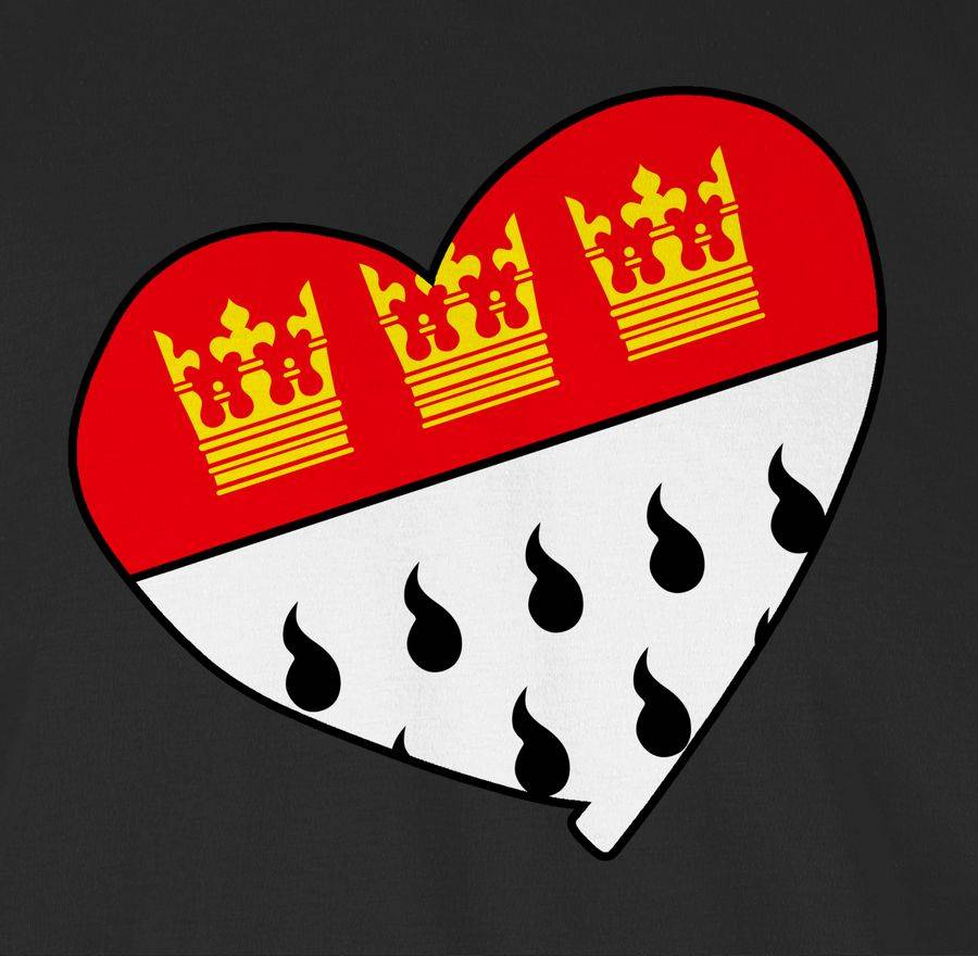 Shirtracer Köln Wappen Herz: T-Shirt Turnbeutel Shirtracer