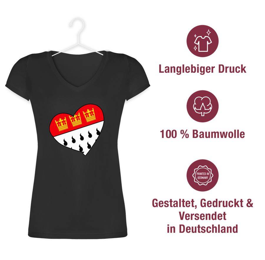 Shirtracer Köln Wappen Herz: T-Shirt Turnbeutel Shirtracer