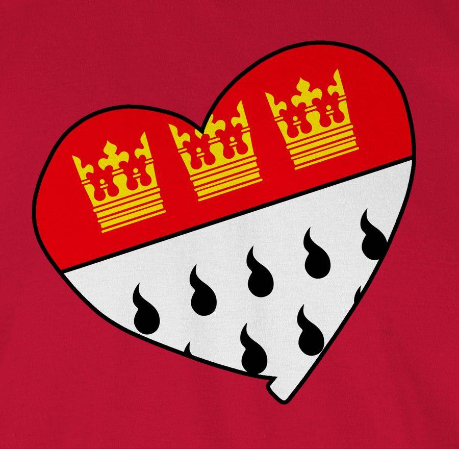 Shirtracer Köln Wappen Herz: T-Shirt Turnbeutel Shirtracer