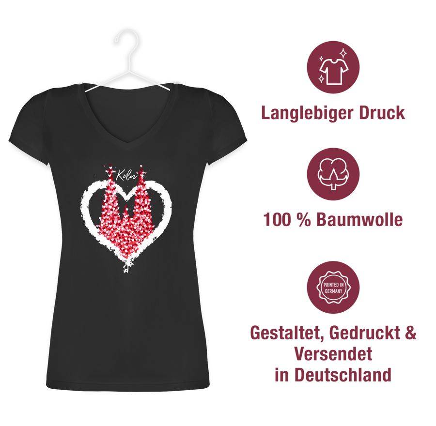 Shirtracer Kölner Dom Köln Rot Weiss Karneval Shirts & Mehr Shirtracer