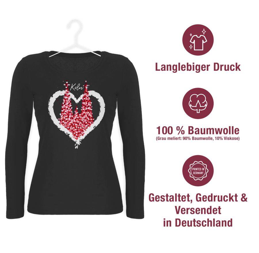 Shirtracer Kölner Dom Köln Rot Weiss Karneval Shirts & Mehr Shirtracer