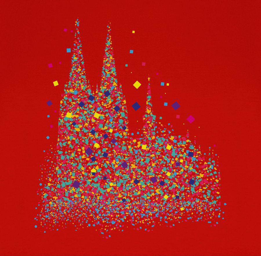 Shirtracer Kölner Dom Konfetti Shirts & Mehr Shirtracer