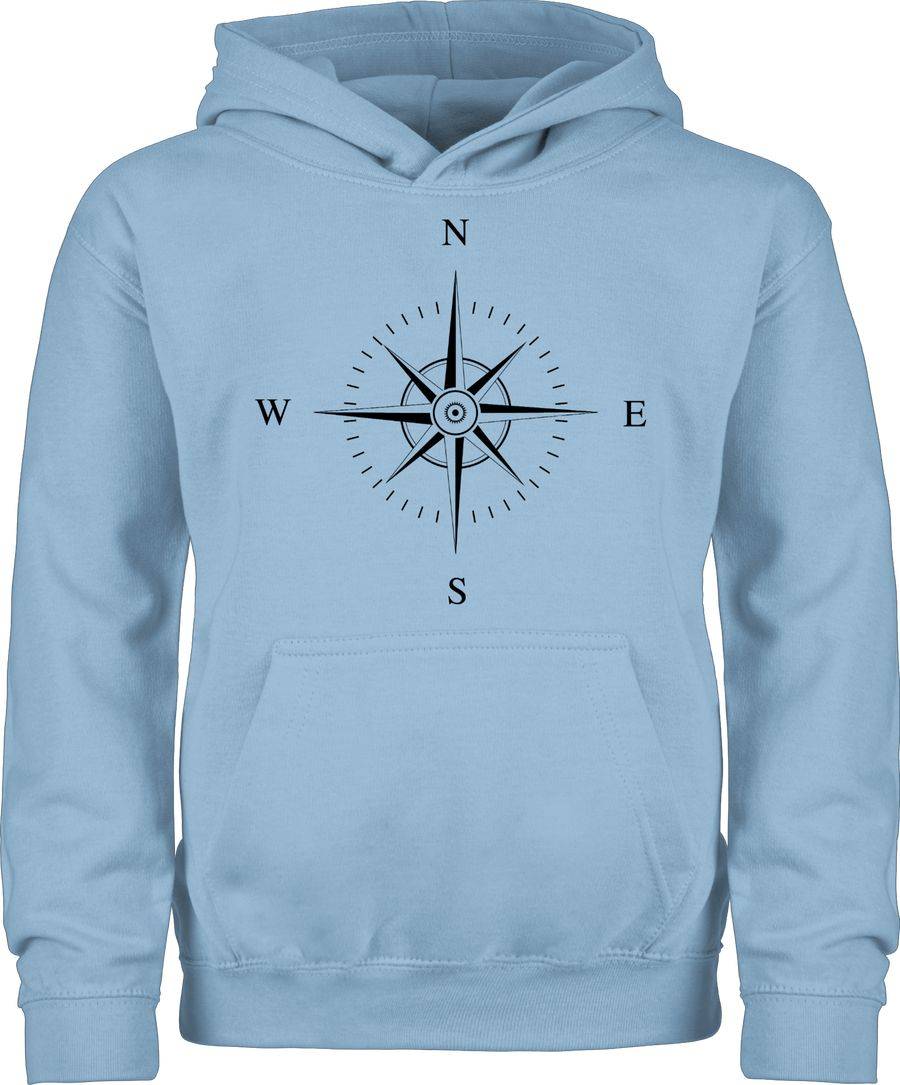 Shirtracer Kompass - schwarz: T-Shirt Turnbeutel Shirtracer