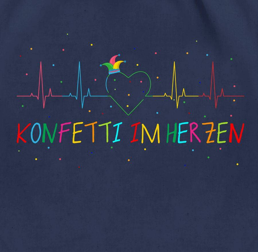 Shirtracer Konfetti Im Herzen Herzschlag Fasching Shirts & Mehr Shirtracer