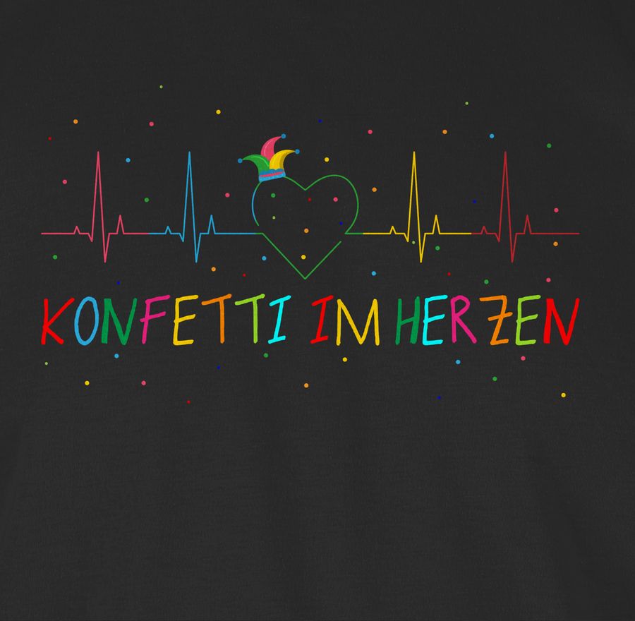Shirtracer Konfetti Im Herzen Herzschlag Fasching Shirts & Mehr Shirtracer