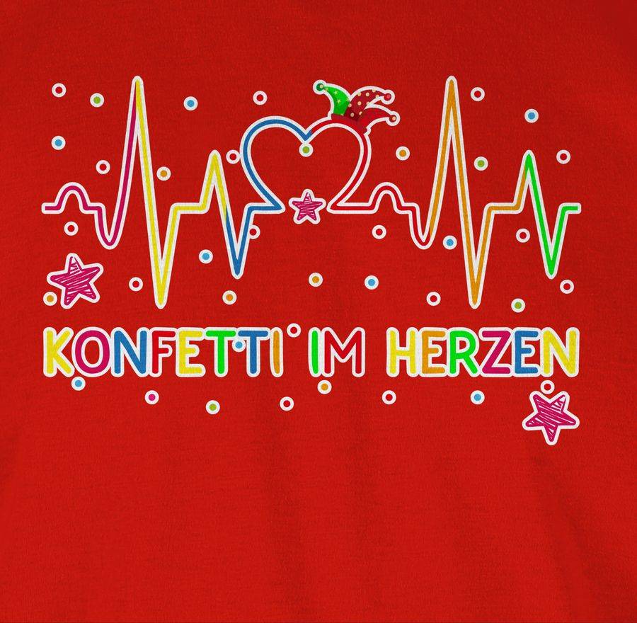 Shirtracer Konfetti Im Herzen - Herzschlag Kontur: T-Shirt Rucksack Shirtracer