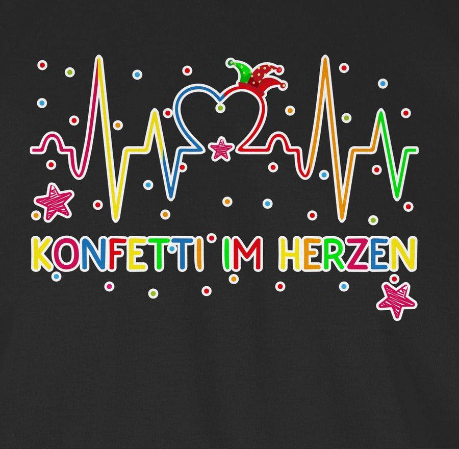 Shirtracer Konfetti Im Herzen - Herzschlag Kontur: T-Shirt Rucksack Shirtracer
