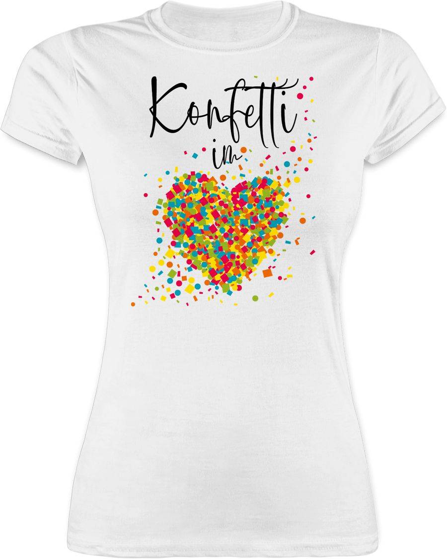 Shirtracer Konfetti Im Herzen Kalligrafie - Schwarz Shirts & Mehr Shirtracer