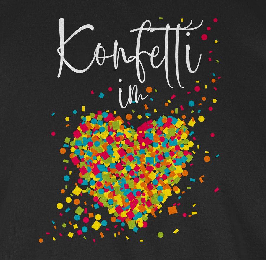 Shirtracer Konfetti Im Herzen Kalligrafie - Weiß Shirts & Mehr Shirtracer