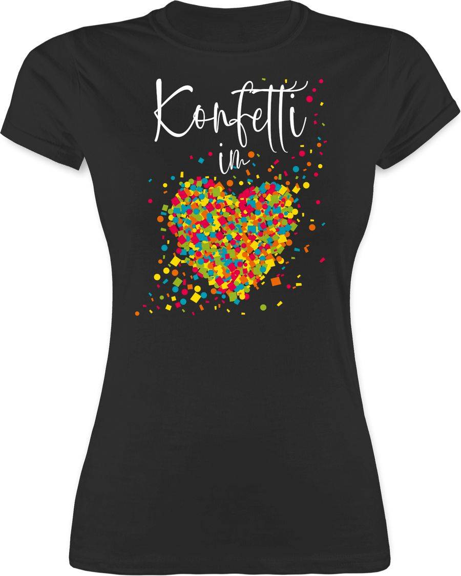Shirtracer Konfetti im Herzen Kalligrafie - weiß Shirts & Mehr Shirtracer