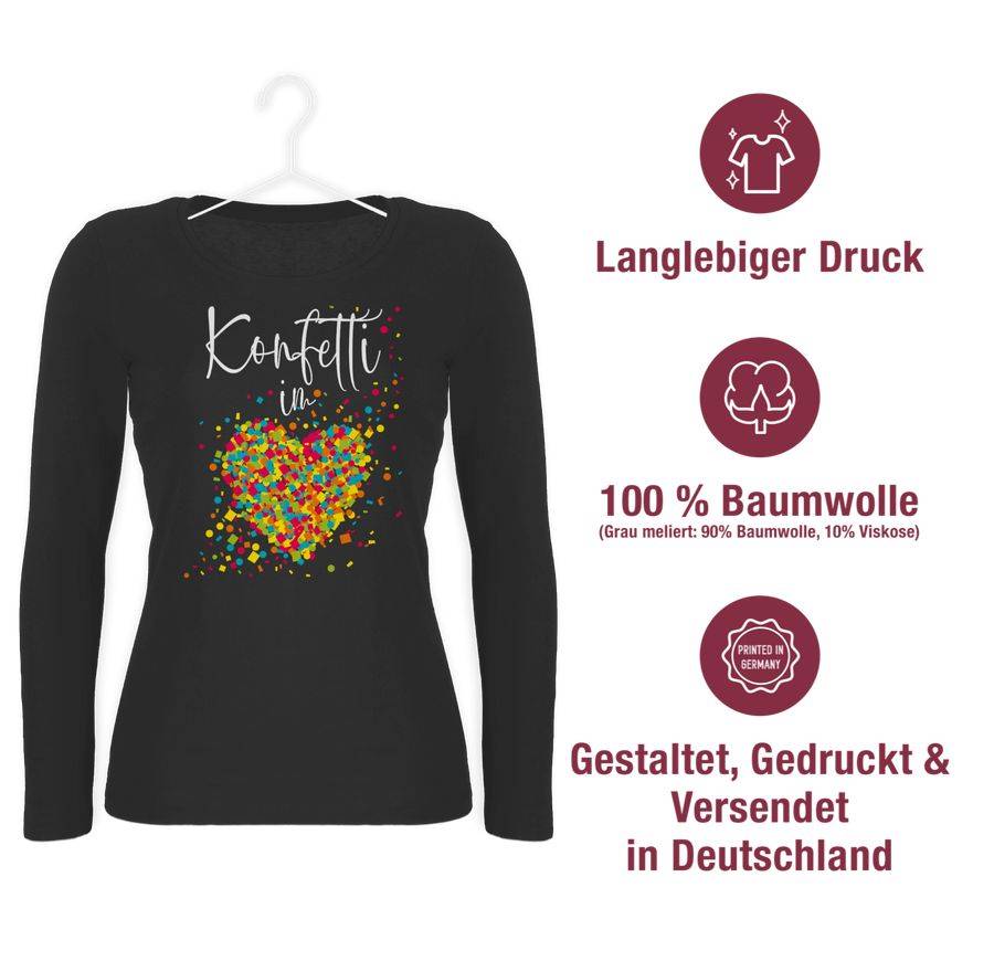 Shirtracer Konfetti Im Herzen Kalligrafie - Weiß Shirts & Mehr Shirtracer
