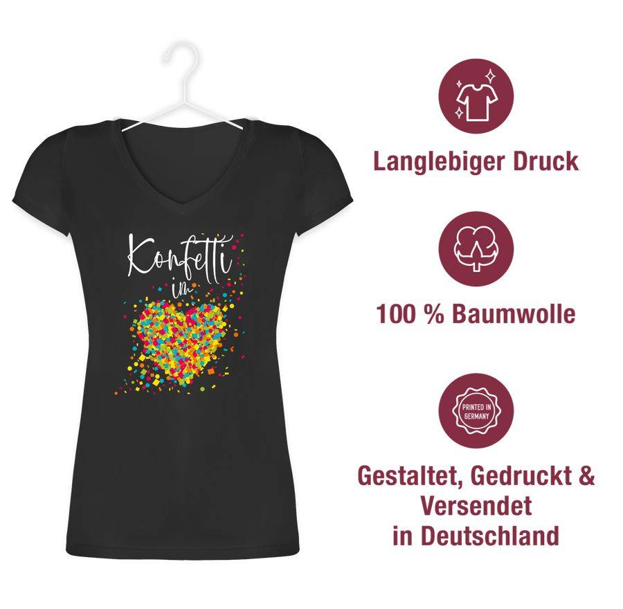 Shirtracer Konfetti Im Herzen Kalligrafie - Weiß Shirts & Mehr Shirtracer