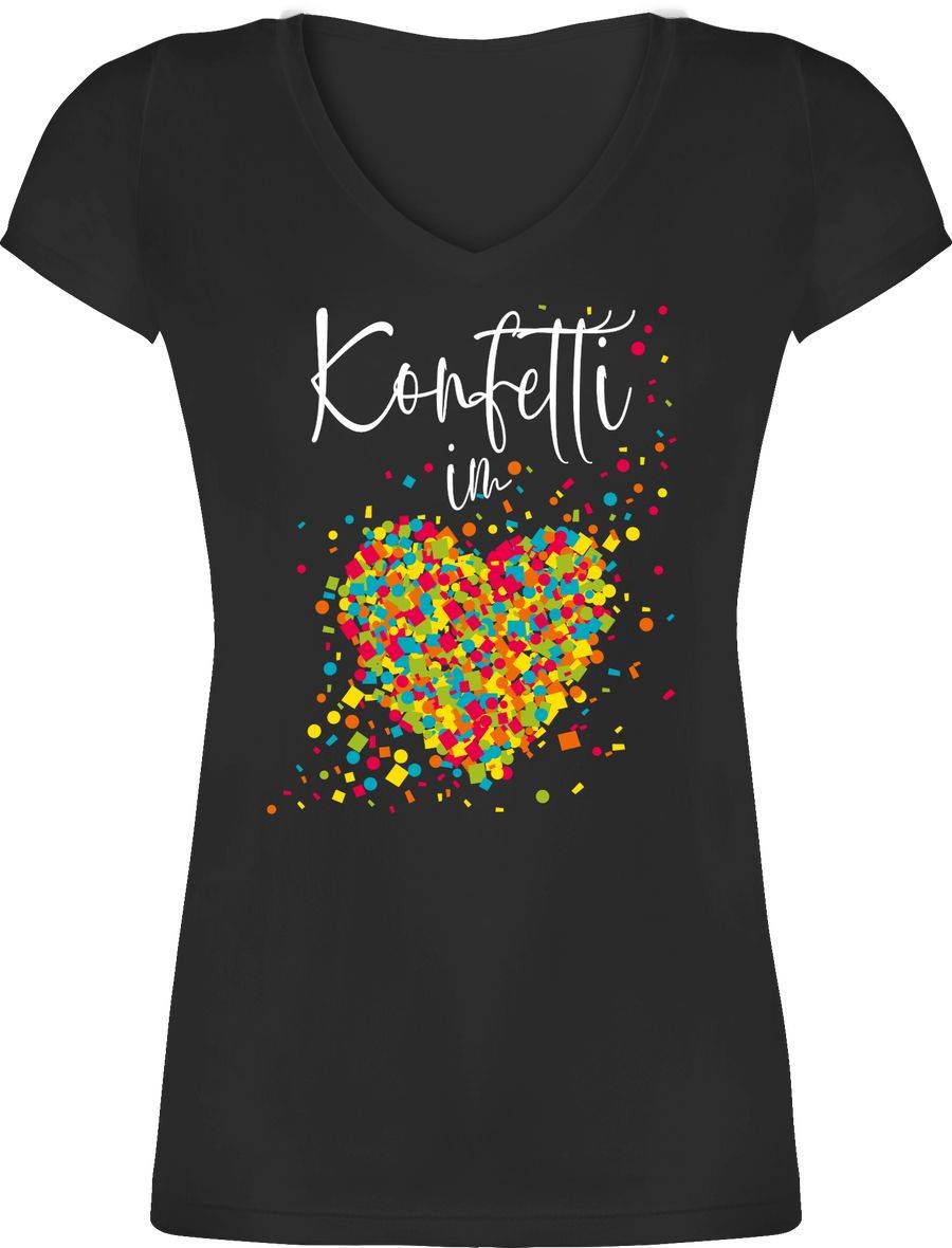 Shirtracer Konfetti im Herzen Kalligrafie - weiß Shirts & Mehr Shirtracer