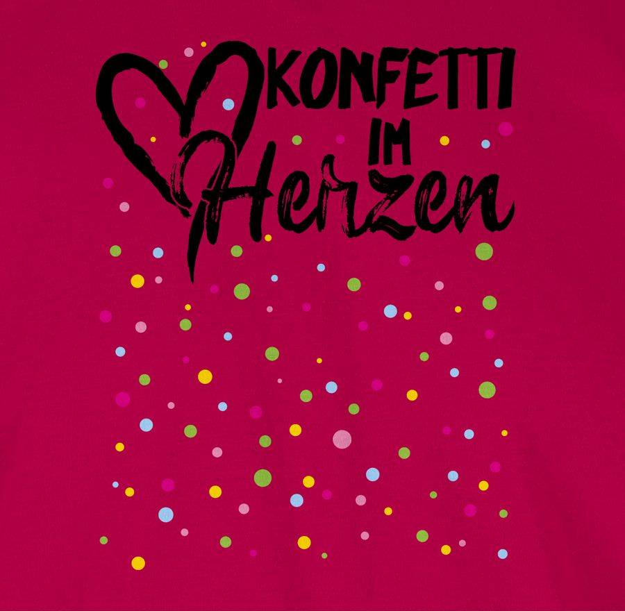 Shirtracer Konfetti Im Herzen - Schwarz: T-Shirt Turnbeutel Shirtracer
