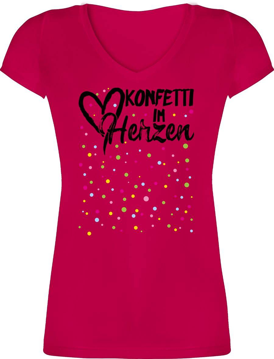 Shirtracer Konfetti im Herzen - schwarz: T-Shirt Turnbeutel Shirtracer