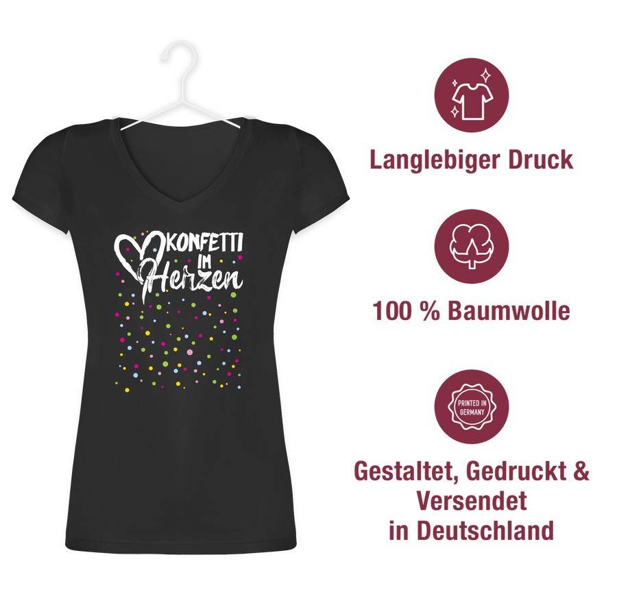 Shirtracer Konfetti Im Herzen - Weiß: T-Shirt Rucksack Shirtracer