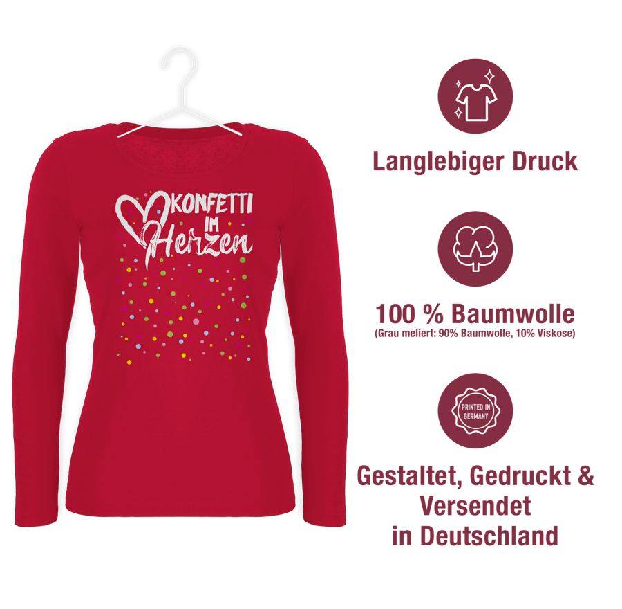 Shirtracer Konfetti Im Herzen - Weiß: T-Shirt Rucksack Shirtracer