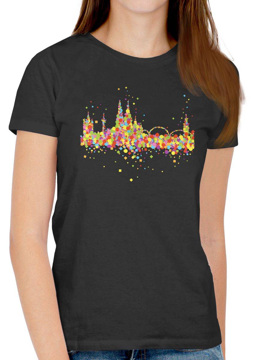 Shirtracer Konfetti Skyline Köln: T-Shirt Turnbeutel Shirtracer