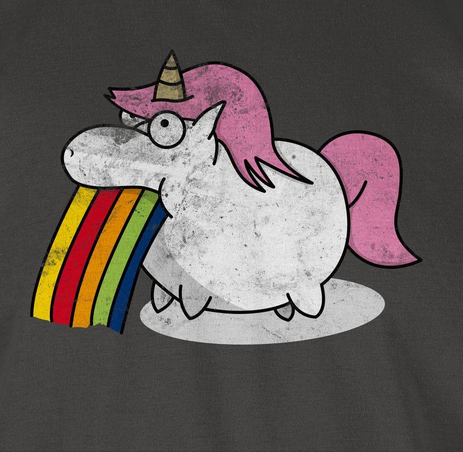 Shirtracer Kotzendes Einhorn Vintage: T-Shirt Turnbeutel Shirtracer