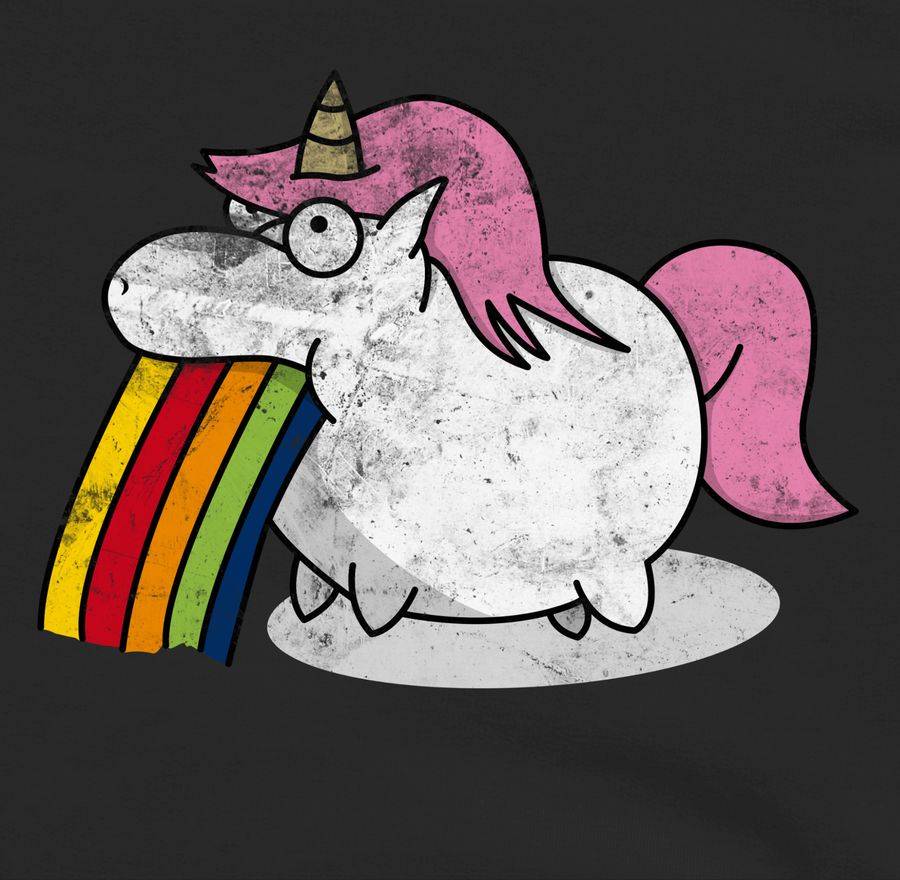 Shirtracer Kotzendes Einhorn Vintage: T-Shirt Turnbeutel Shirtracer