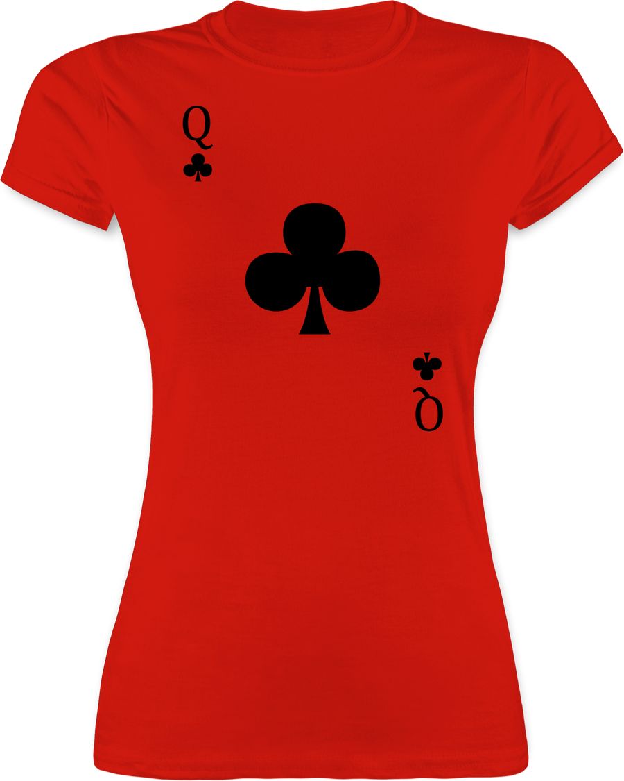 Shirtracer Kreuz Queen Kartenspiel Karneval Kostüm Shirts & Mehr Shirtracer