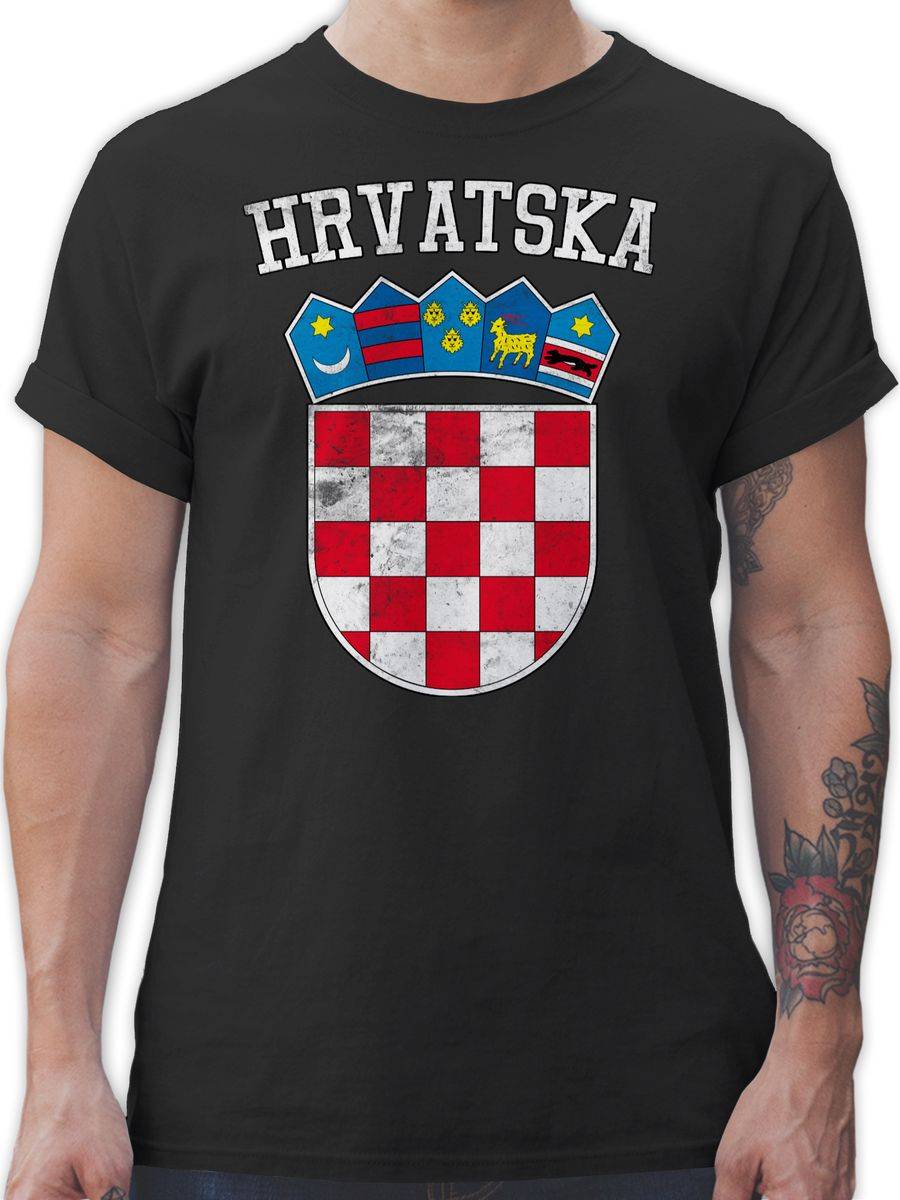 Shirtracer Kroatien Wappen Hrvatska Krotatisch Shirts & Mehr Shirtracer