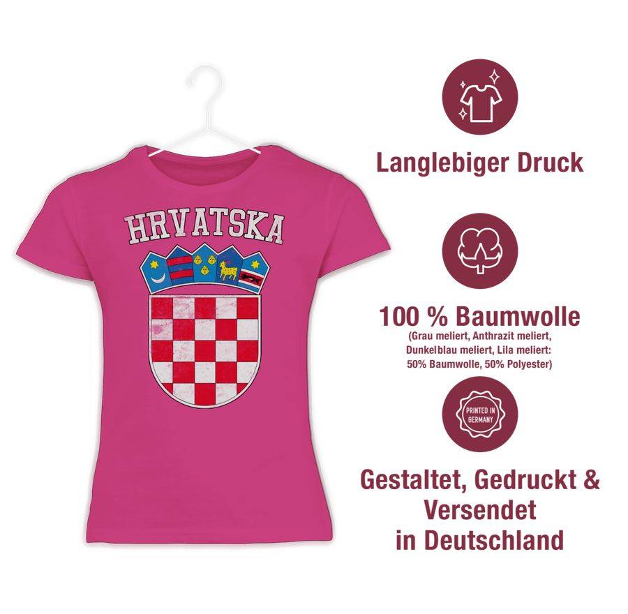 Shirtracer Kroatien Wappen Hrvatska Krotatisch Shirts & Mehr Shirtracer