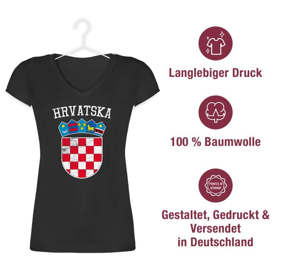 Shirtracer Kroatien Wappen Hrvatska Krotatisch Shirts & Mehr Shirtracer