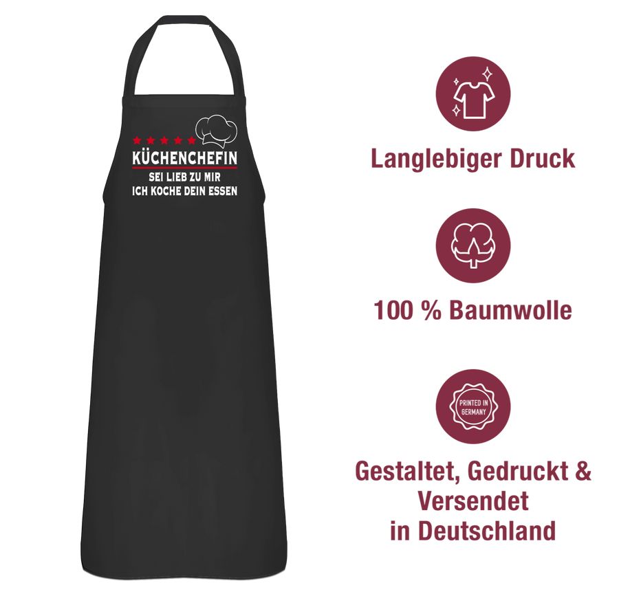 Shirtracer Küchenchefin - Sei Lieb Zu Mir Ich Koche Dein Essen: T-Shirt Rucksack Shirtracer