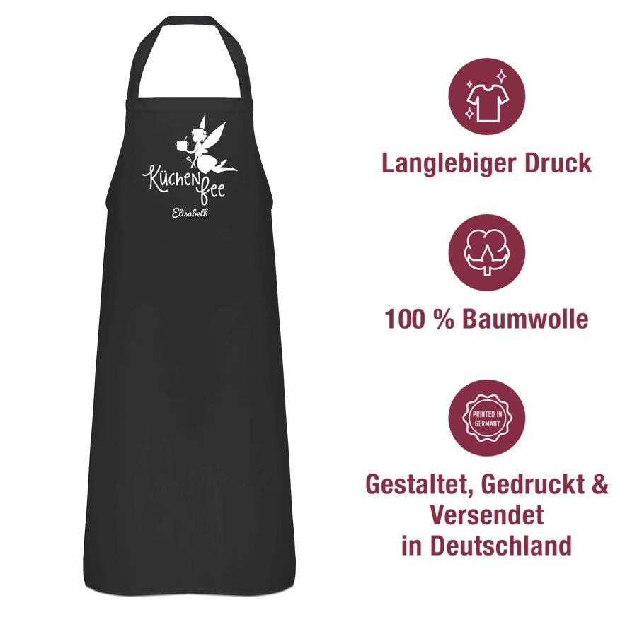 Shirtracer Küchenfee Mit Name: Tshirt Turnbeutel Shirtracer