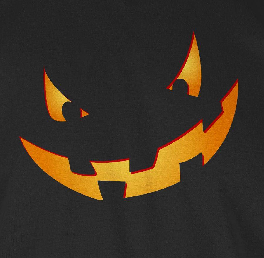 Shirtracer Kürbisgesicht Klein Pumpkin: Tshirt Turnbeutel Shirtracer