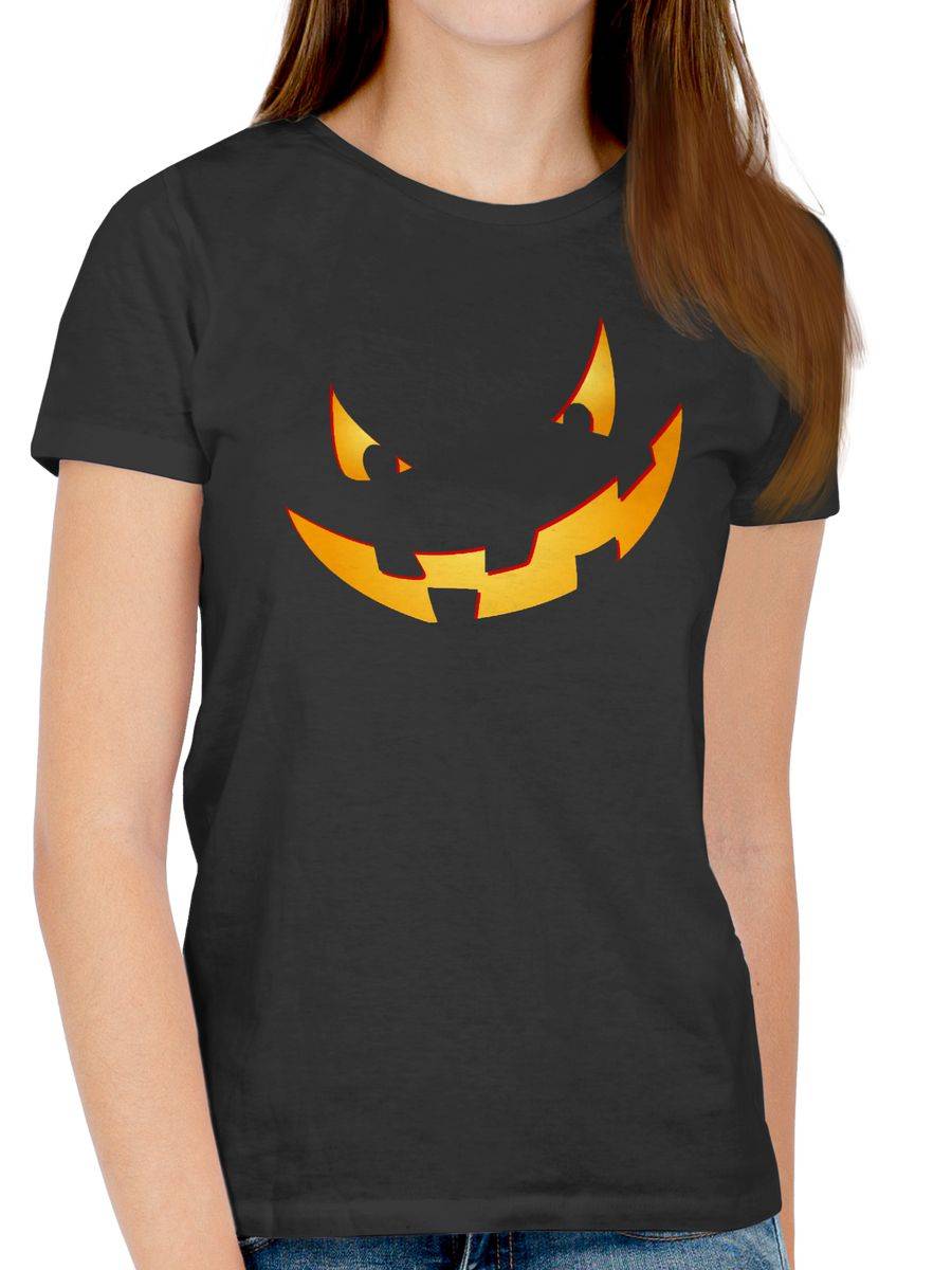 Shirtracer Kürbisgesicht Klein Pumpkin: Tshirt Turnbeutel Shirtracer