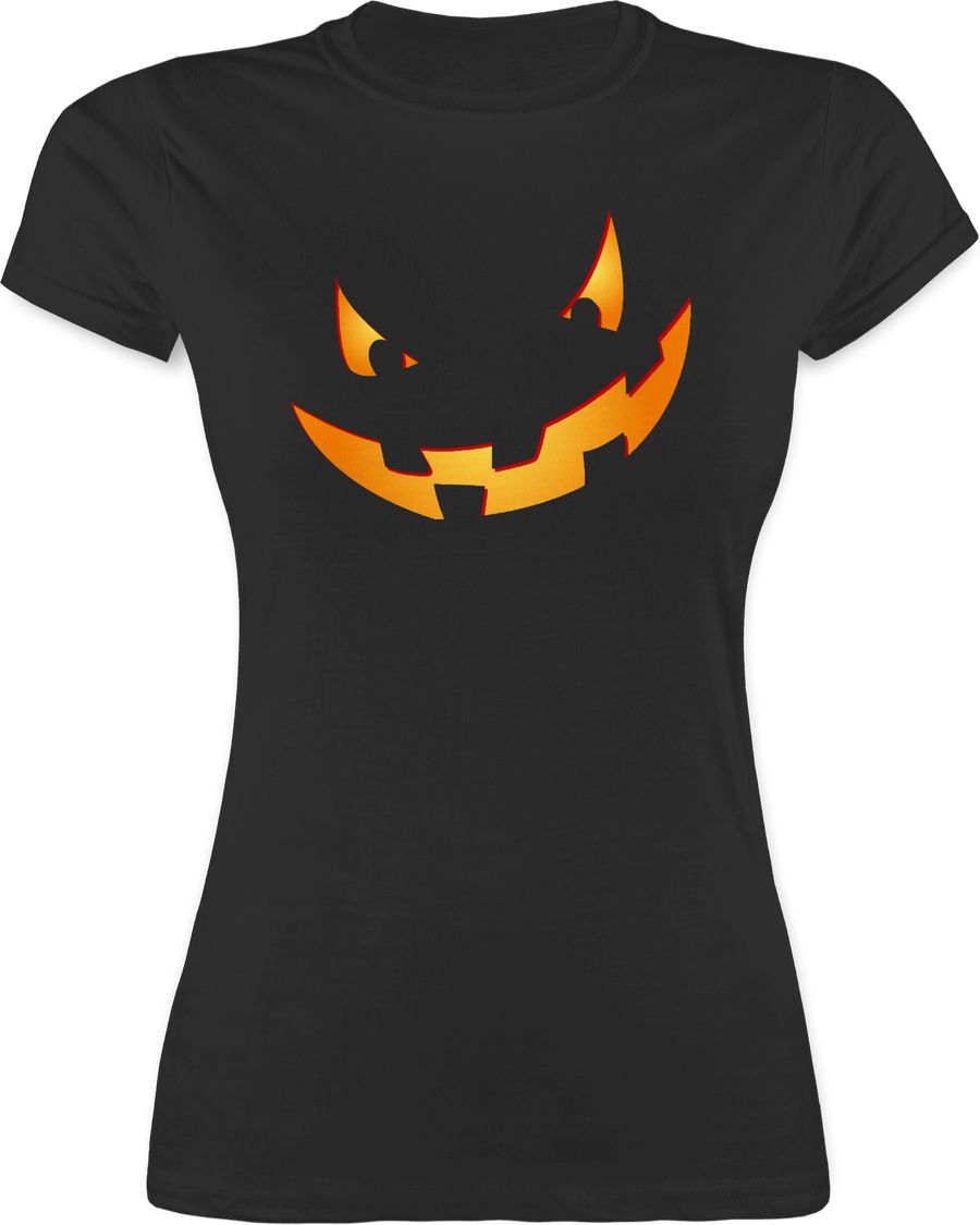 Shirtracer Kürbisgesicht klein Pumpkin: Tshirt Turnbeutel Shirtracer