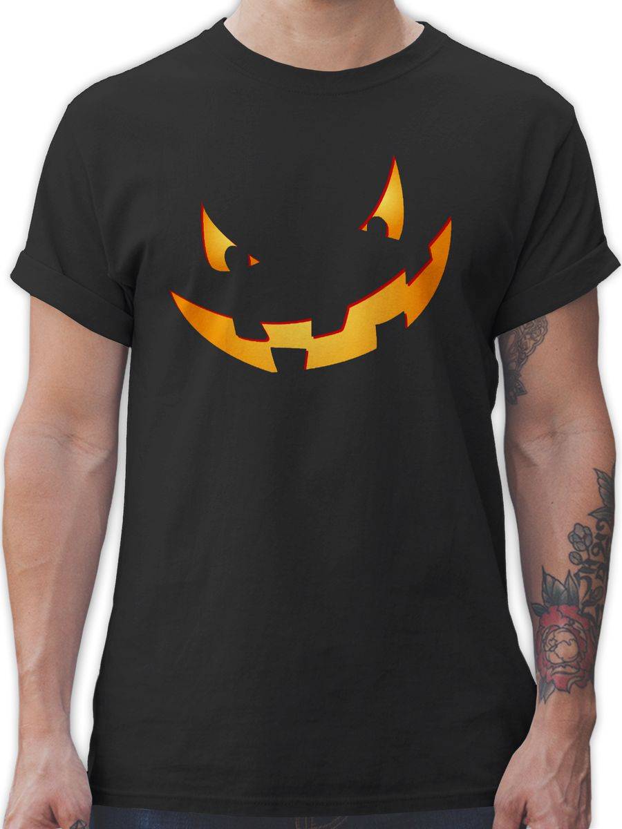 Shirtracer Kürbisgesicht klein Pumpkin: Tshirt Turnbeutel Shirtracer