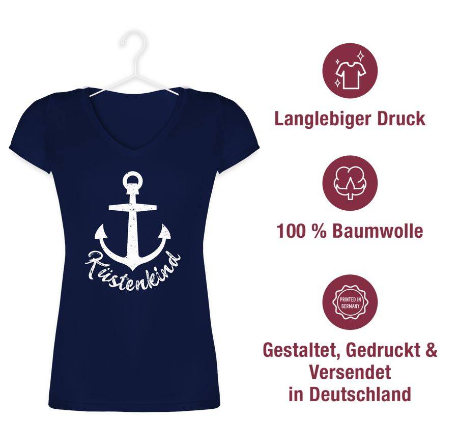 Shirtracer Küstenkind Mit Anker - Weiß Shirts & Mehr Shirtracer
