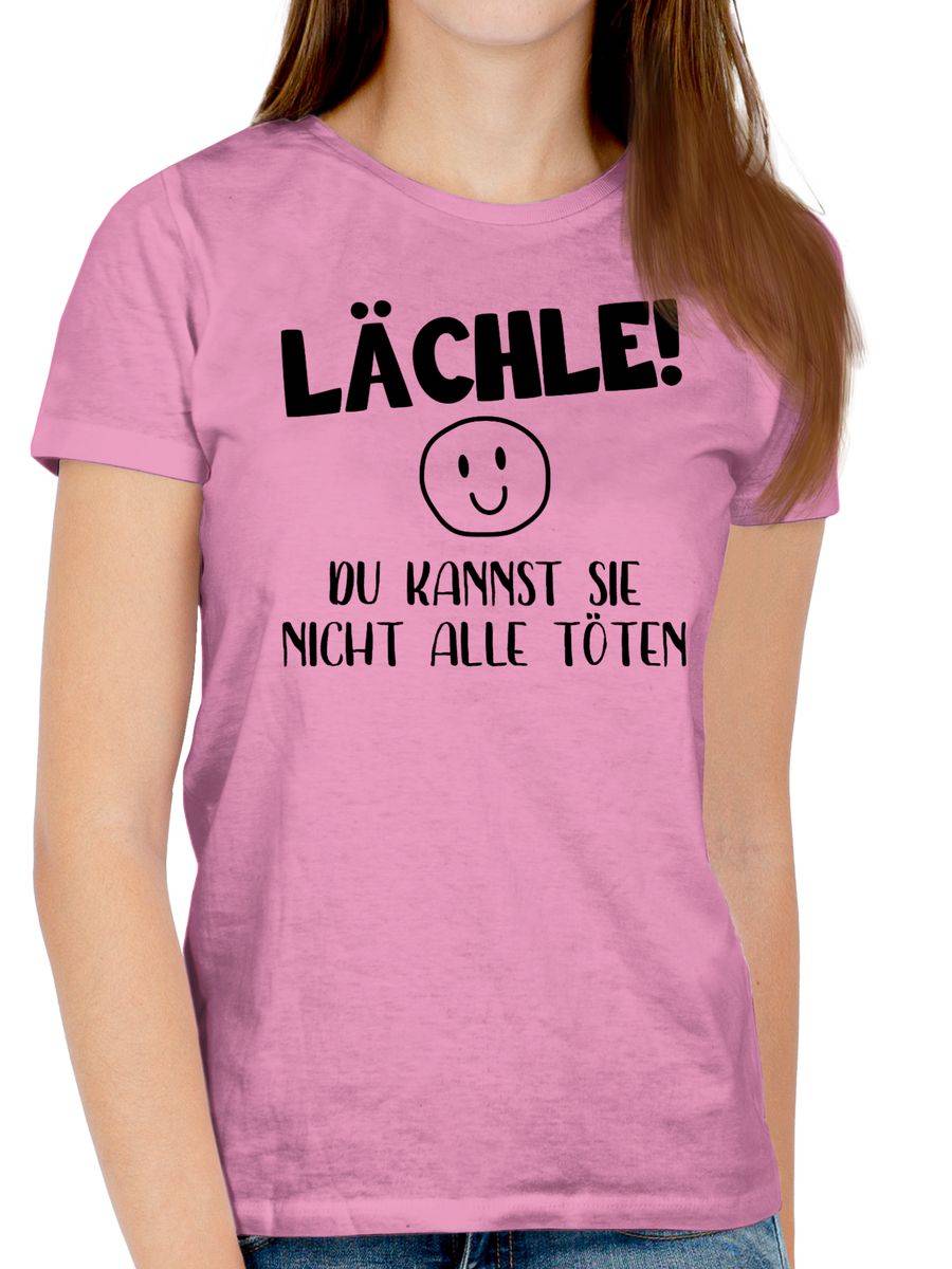 Shirtracer Lächle Du Kannst Sie Nicht Alle Töten Emoticon Schwarz Shirts & Mehr Shirtracer