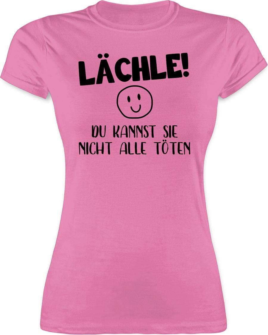 Shirtracer Lächle du kannst sie nicht alle töten Emoticon schwarz Shirts & Mehr Shirtracer
