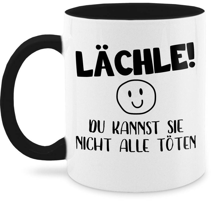 Shirtracer Lächle du kannst sie nicht alle töten Emoticon schwarz Shirts & Mehr Shirtracer