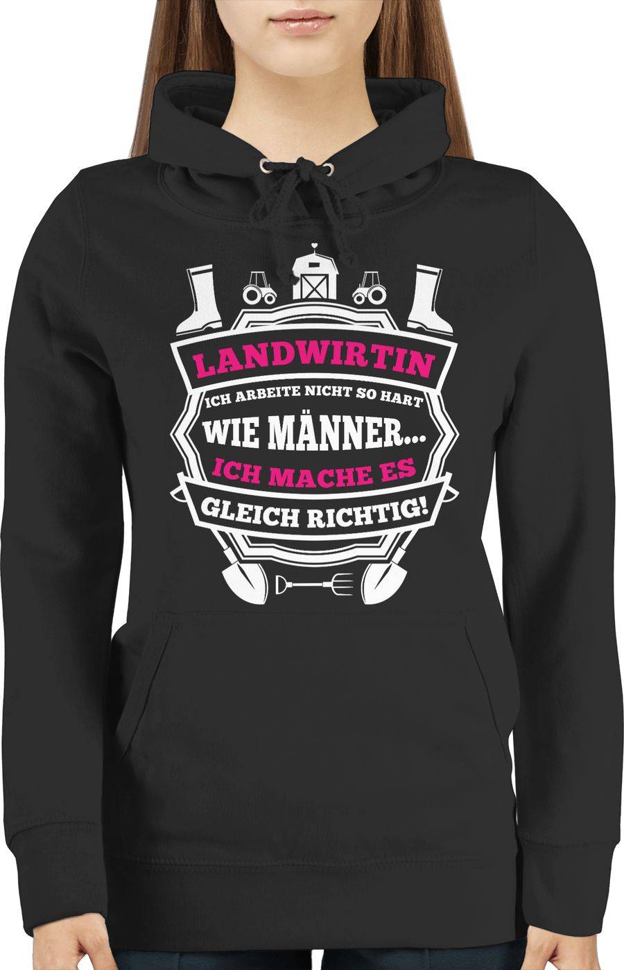 Shirtracer Landwirtin Ich Mache Es Gleich Richtig: T-Shirt Turnbeutel Shirtracer